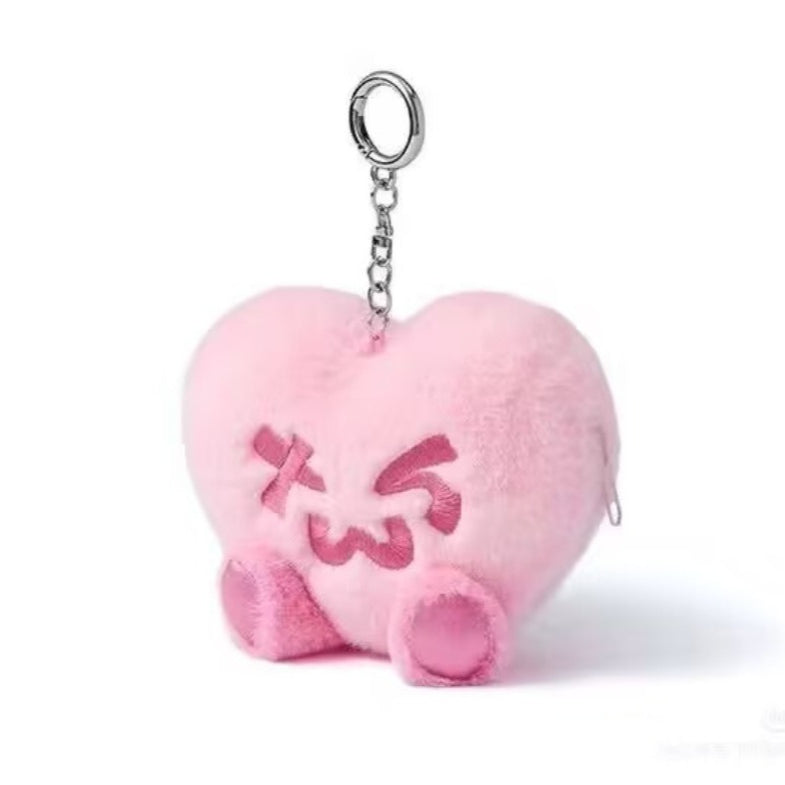 TWS Heart Plush Keychain Pendant