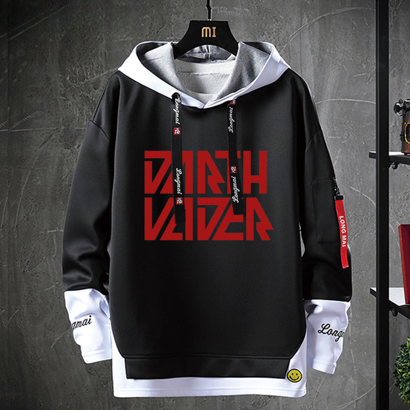 Unisex Darth Vader Print Pullover Hoodie