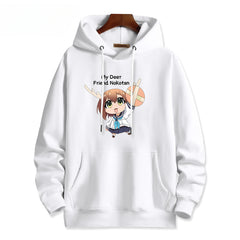 Women's Anime Graphic Print Loose Hoodie