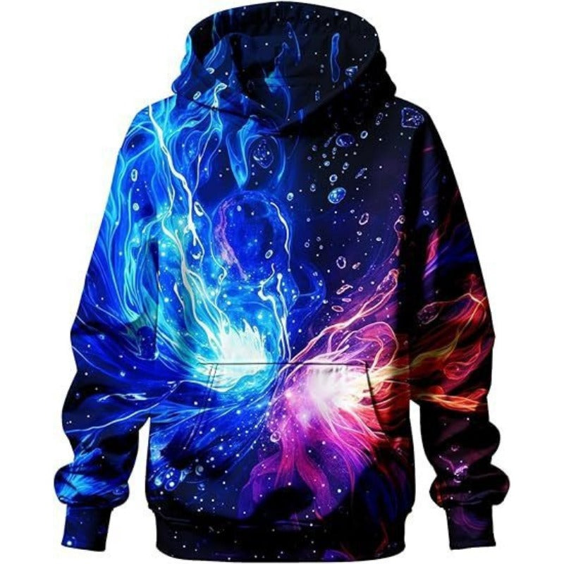 Starry Sky Painted 3D Print Graffiti Hoodie