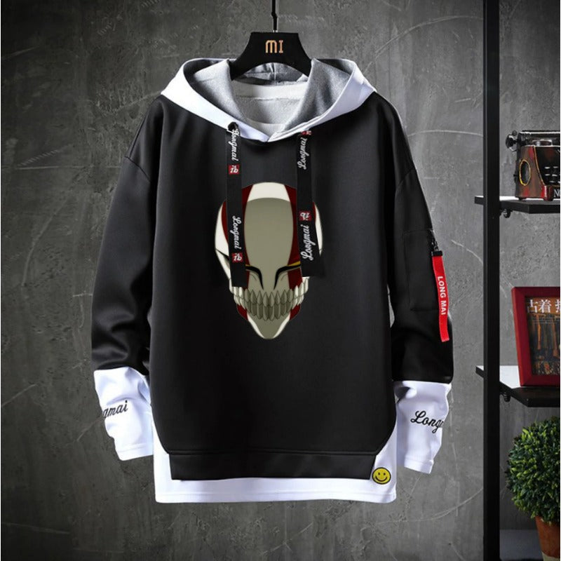 Trendy Men's Anime Loose Pullover Hoodie