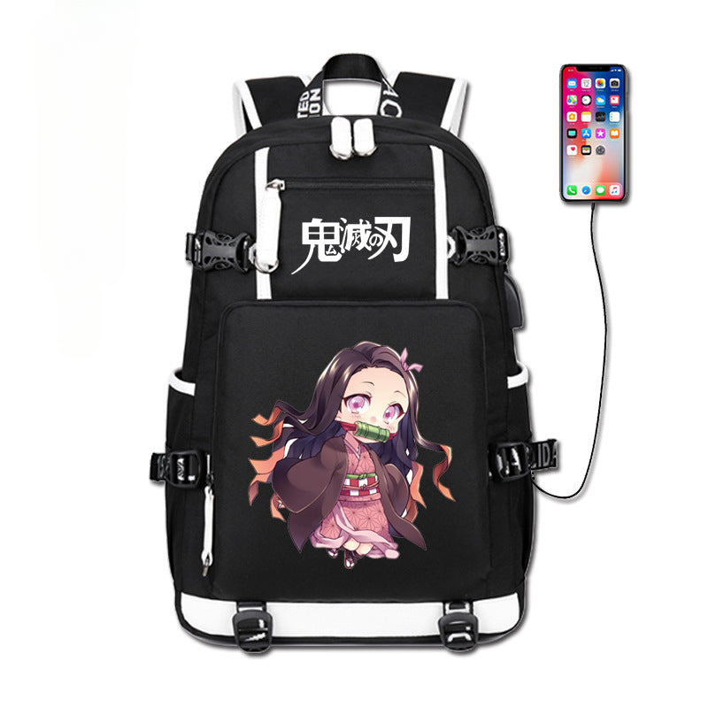 Casual Tanjiro Anime Pattern Luminous Backpack