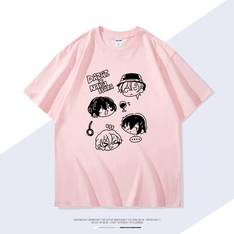 Anime Parttern Cotton Short Sleeve T-Shirt