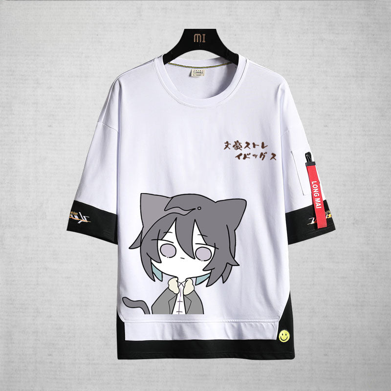 Chic Anime Cotton Loose Crew Neck T-Shirt