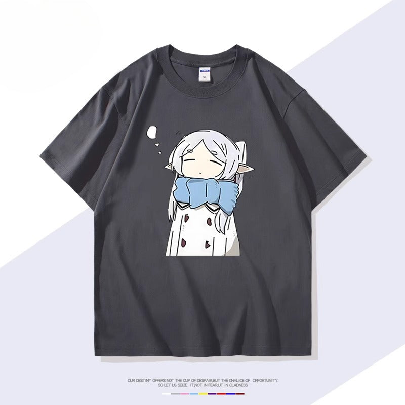 Cute Women's Anime Cotton Short-sleeved T-shirt