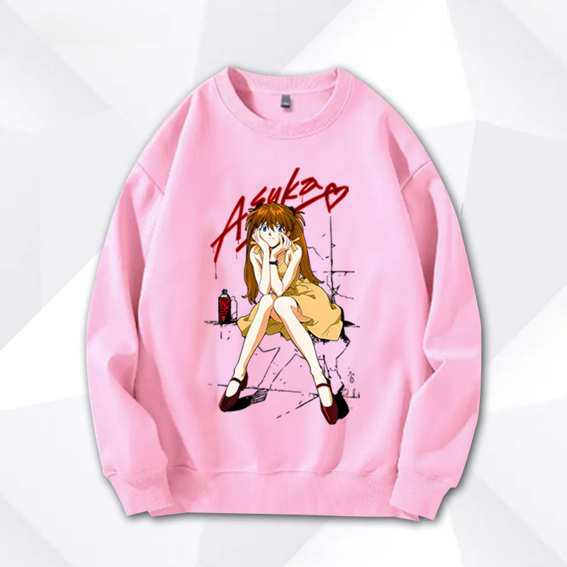 EVA Graphic Print Crew Neck Sweatshirt