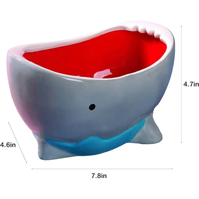 3D Shark Attack Bowl Ceramic