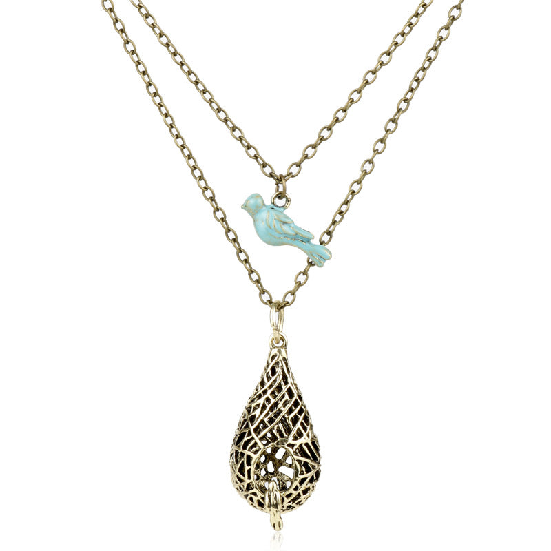 Creative Retro Bird's Nest Pendant Necklace