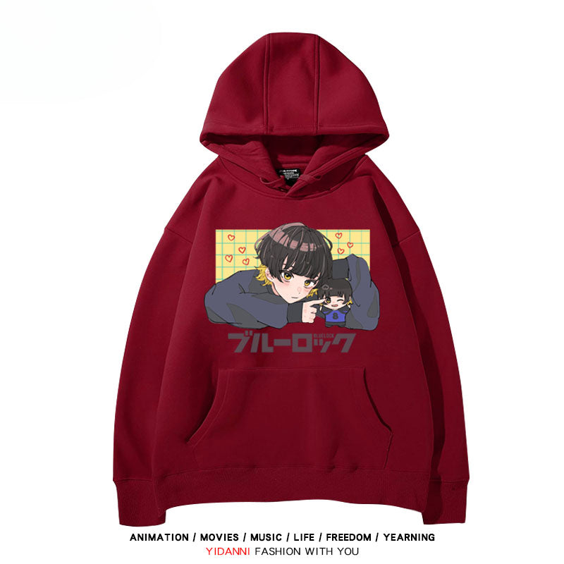 Men's and Women's Anime Printed Loose Hoodie