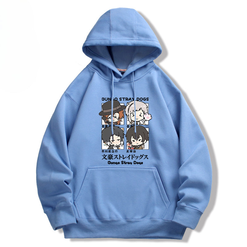 Trendy Anime Dazai Graphic Pullover Hoodie