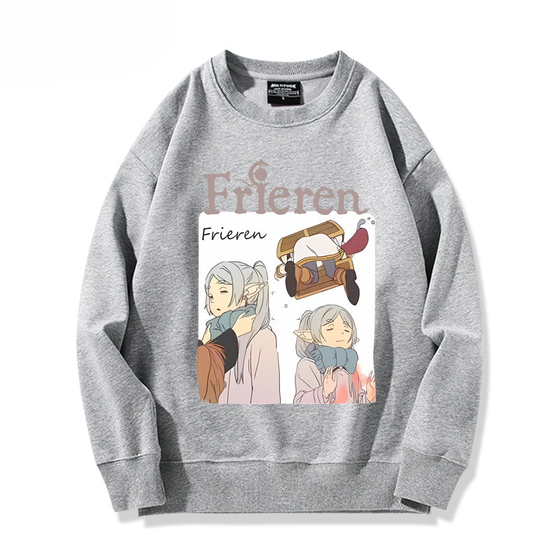 Women's Anime Printed Crew Neck Sweatshirt