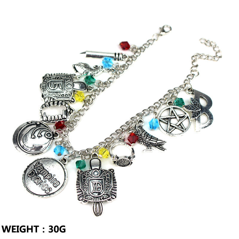 Creative Vampire Logo Pendants Bracelet