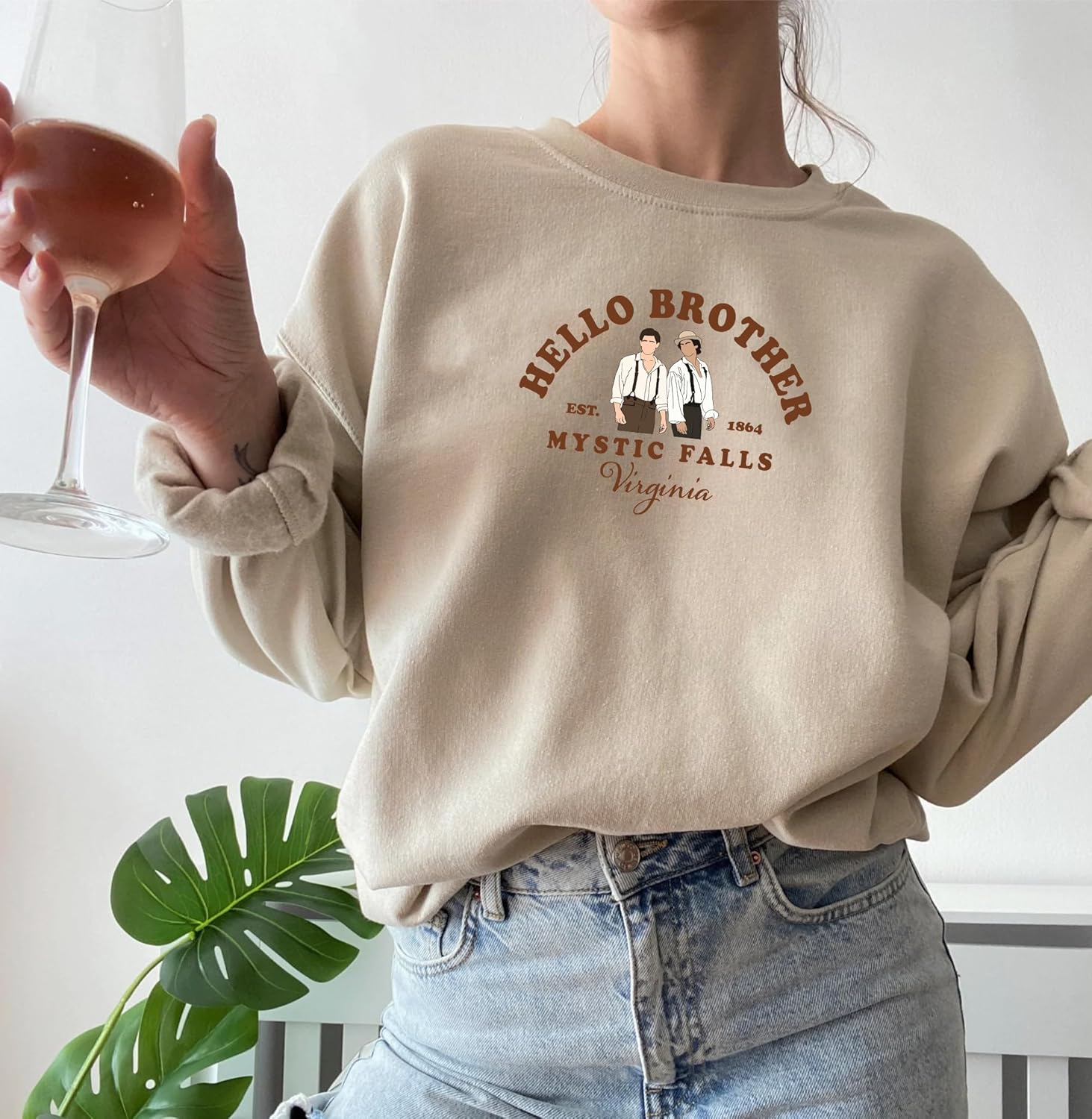 Hello Brother Mystic Falls Virginia Sweatshirt
