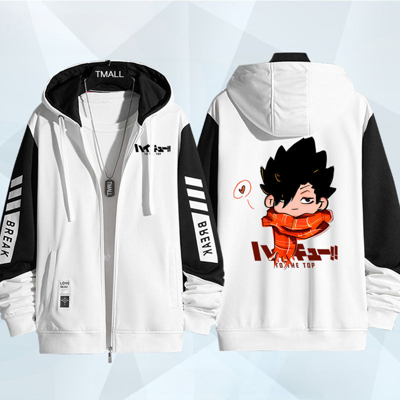Unisex Hinata Anime Zipper Thin Coat