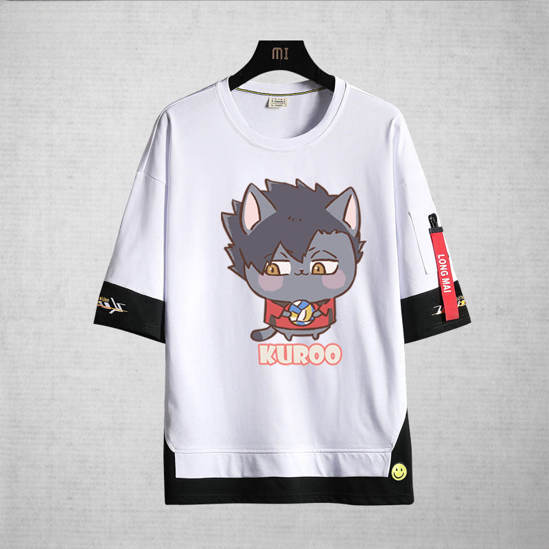 Unisex Cute Anime Printed Short-sleeved T-shirt