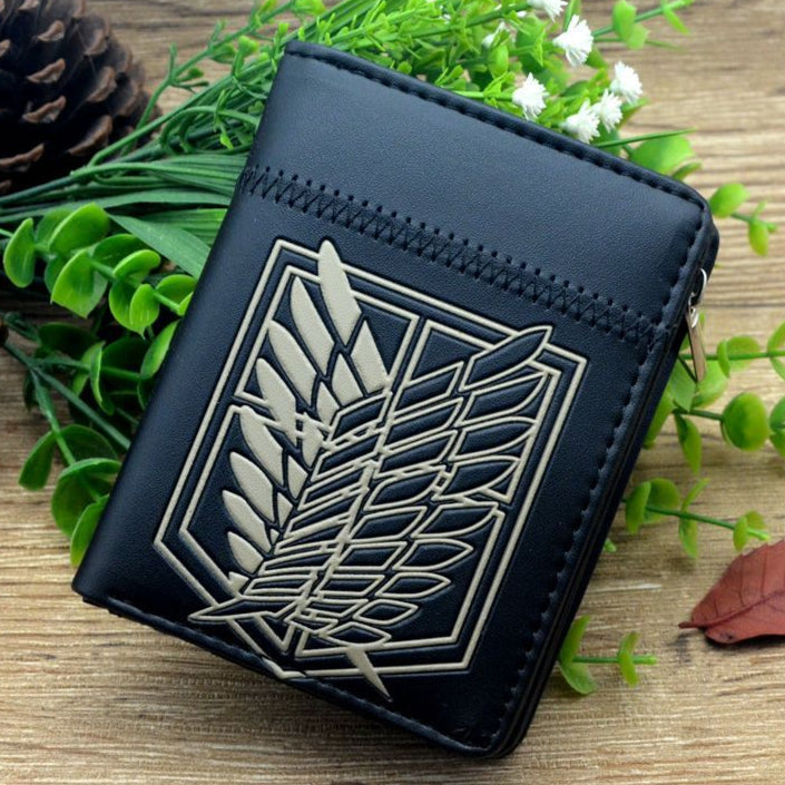 Cool Anime Black Zipper Wallet