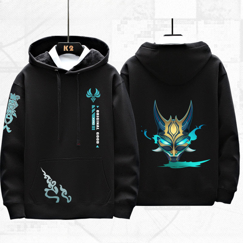 Unisex Xiao Game Print Casual Hoodie