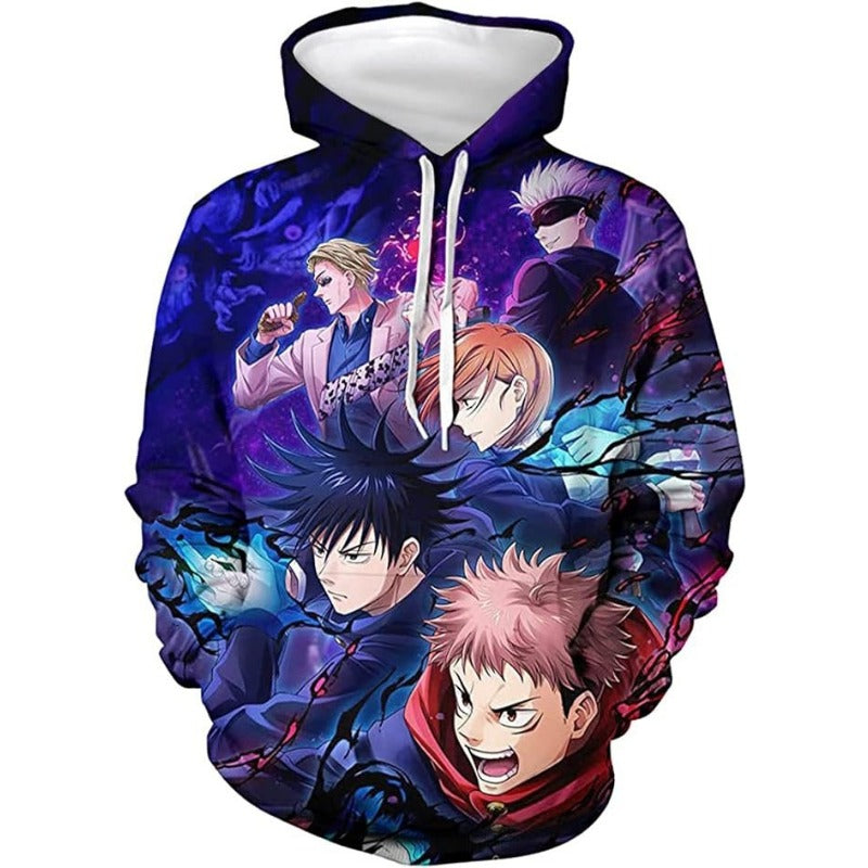 Men's Anime GOJO 3D Print Loose Hoodie