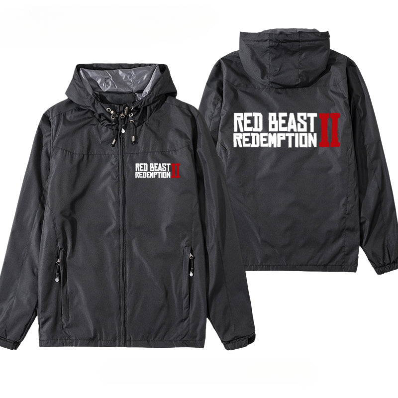 Casual Game Zipper Thin Hooded Jacket