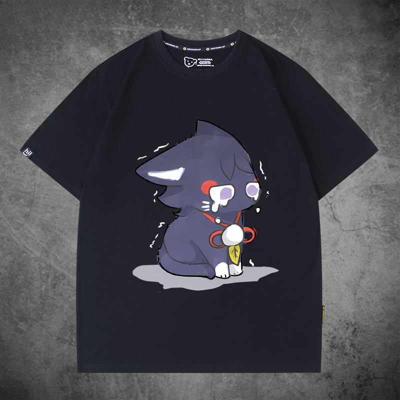Unisex Game Cat Cotton Short-sleeved T-shirt