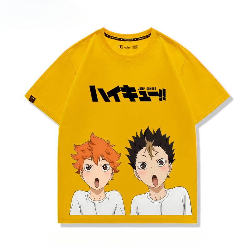 Unisex Anime Pattern Cotton Short Sleeve T-Shirt