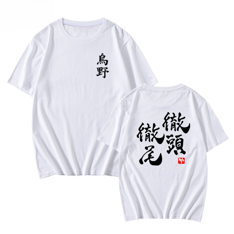 Women's Anime Letter Short Sleeve T-Shirt