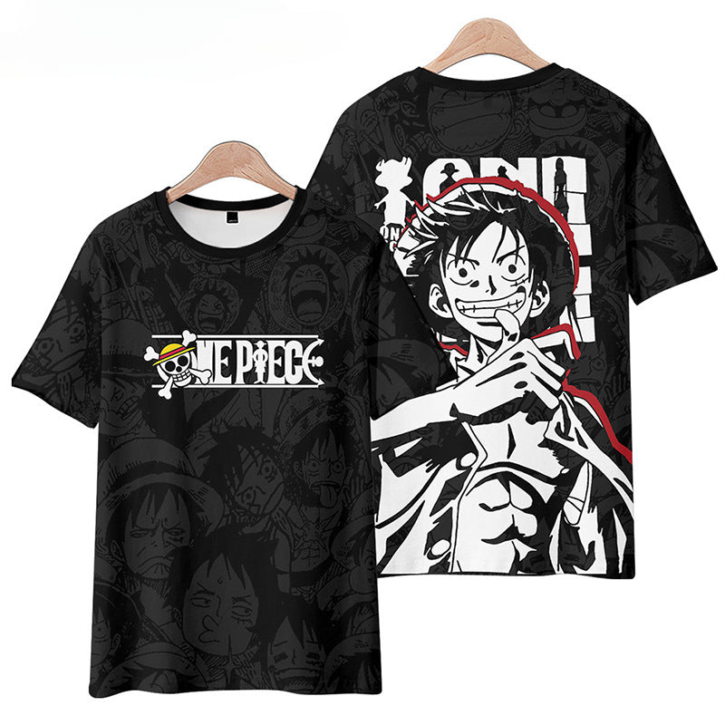 Unisex Anime Digital Printed Casual Short-sleeved T-shirt