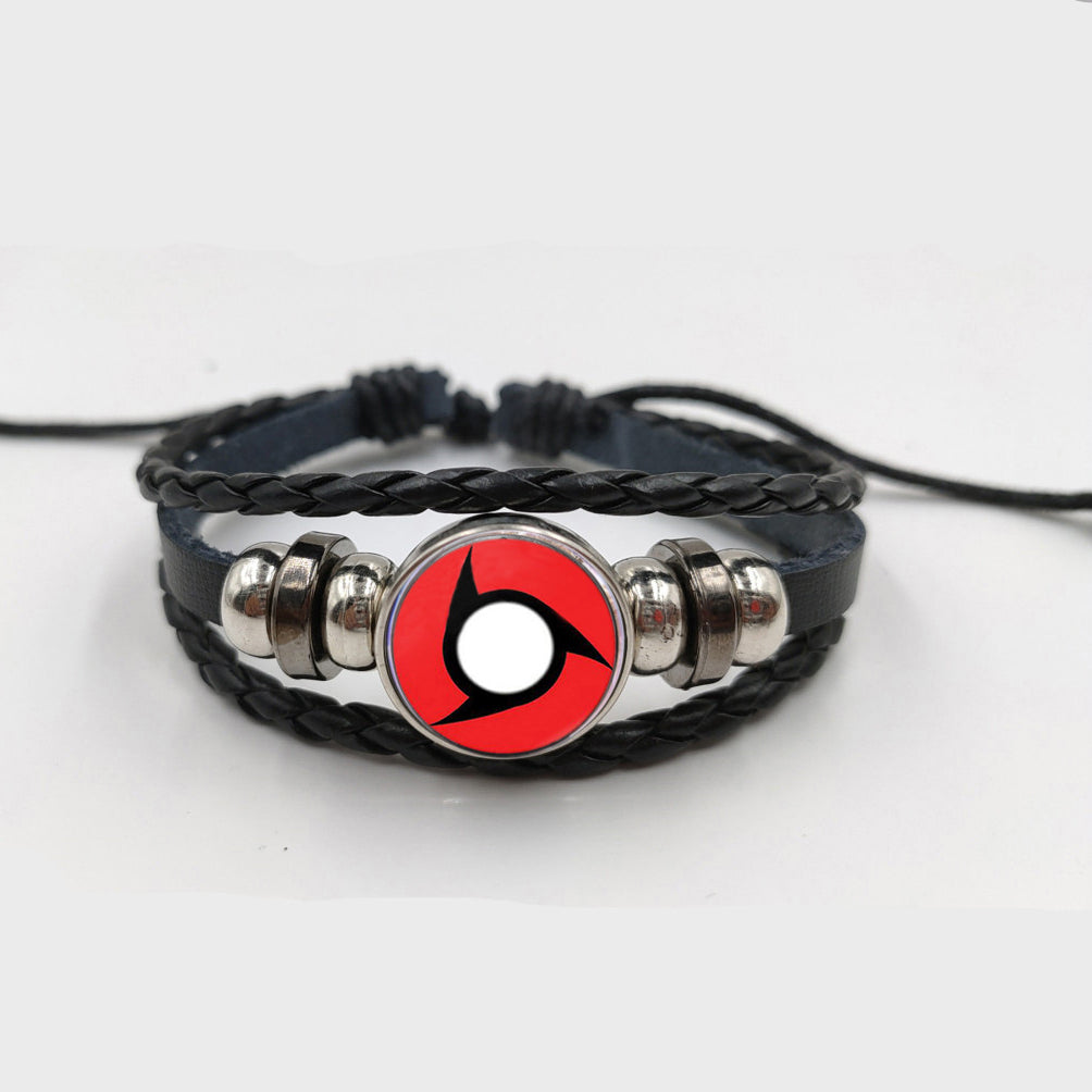 Chic Anime Gem Cowhide Woven Bracelet