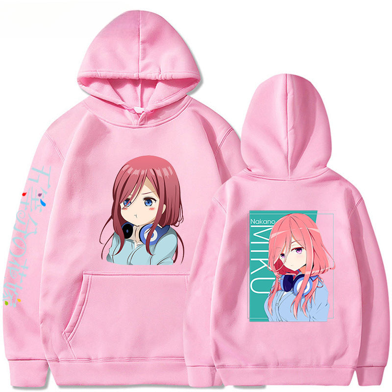 Casual Nakano Anime Printed Loose Hoodie