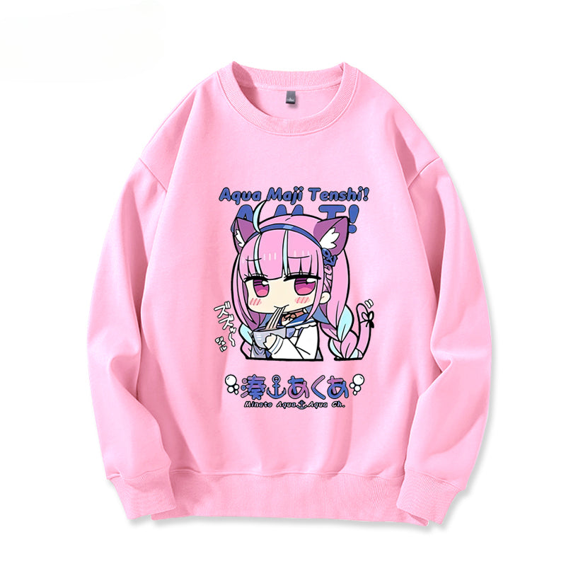 Women's Vtuber Anime Crew Neck Sweatshirt
