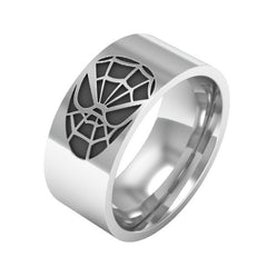 Cool Spider Logo Silver Ring