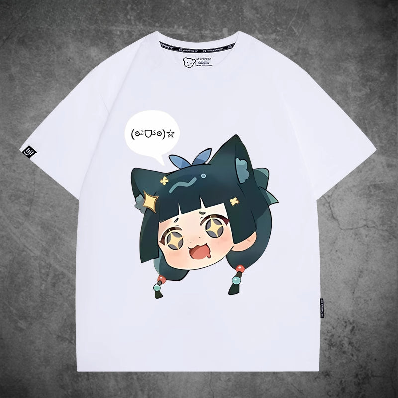 Casual Anime Pattern Cotton Short Sleeve T-Shirt