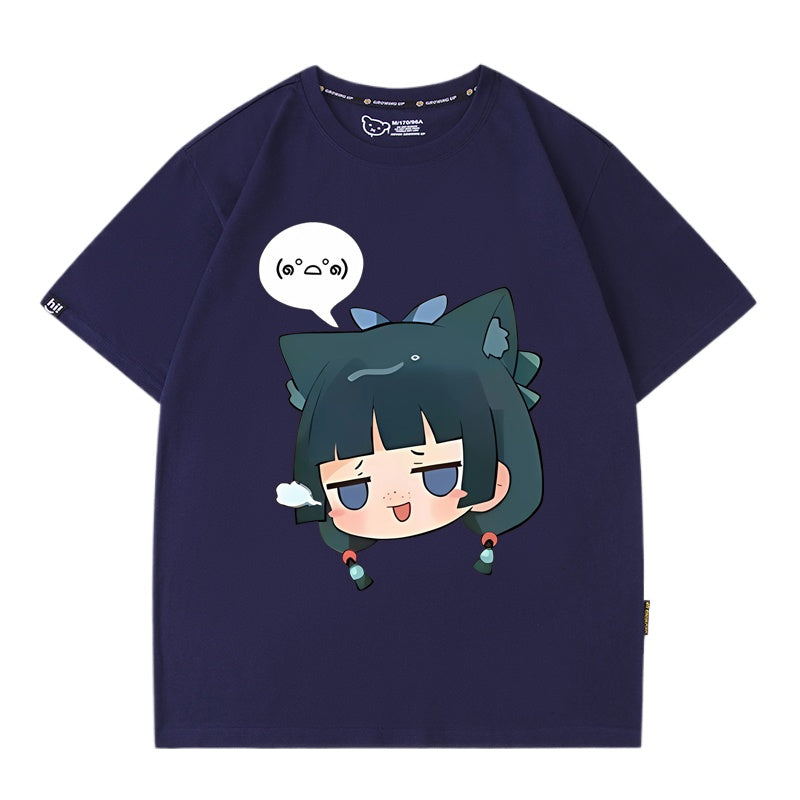 Casual Anime Pattern Cotton Short Sleeve T-Shirt