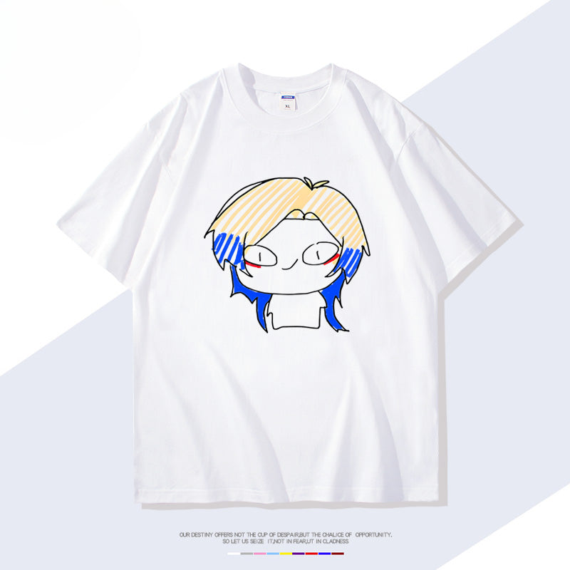 Men's Anime Short-sleeved Cotton T-shirt