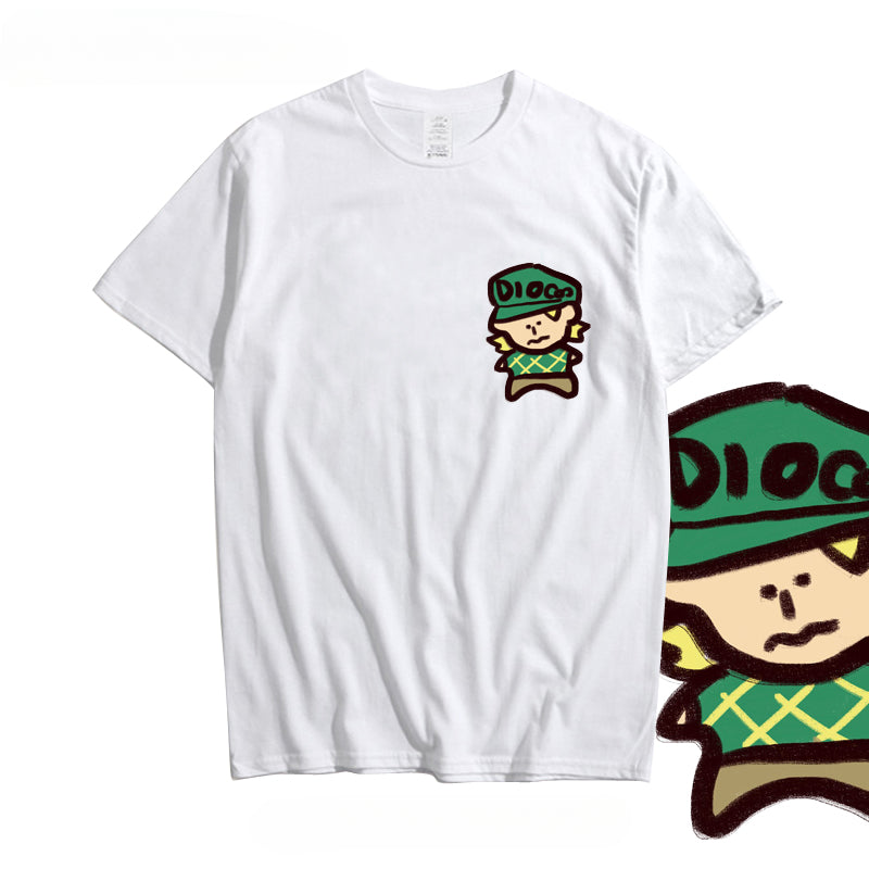 Unisex JOJO Cartoon Graphic Short-sleeved T-shirt