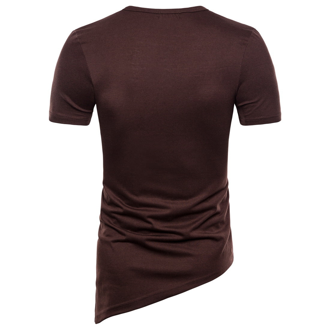 Men's Slim Irregular Braided Short-sleeved T-shirt