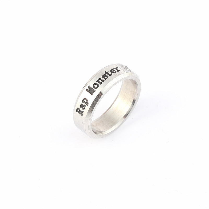 Trendy Kpop Logo Ring