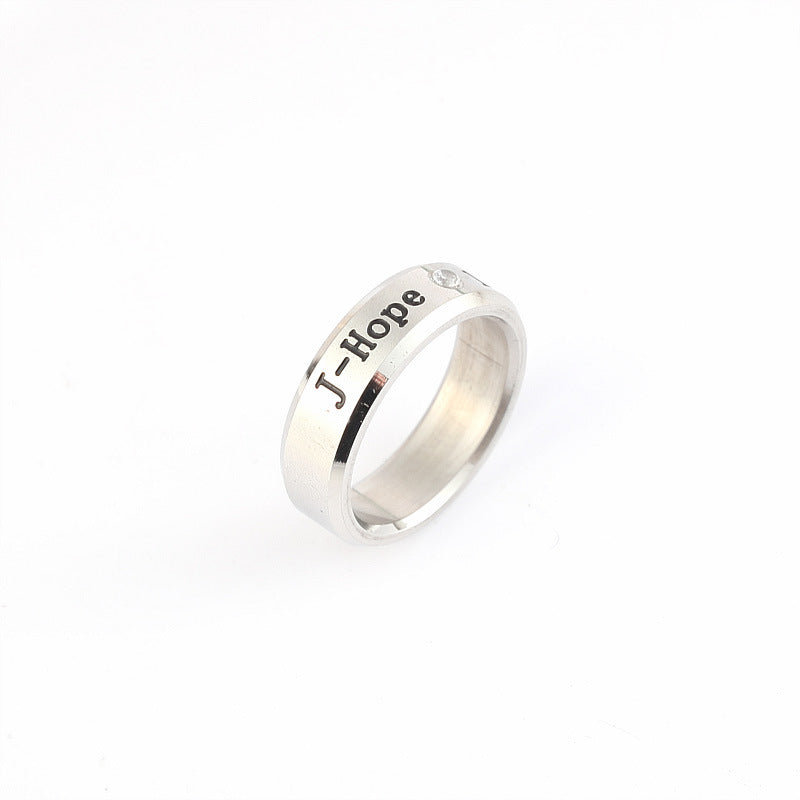 Trendy Kpop Logo Ring