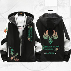 Unisex Game Pattern Thin Hooded Jacket