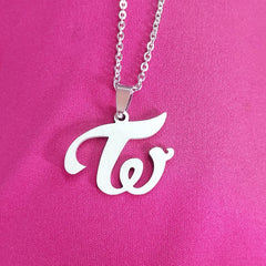 Kpop Letter Stainless Steel Pendant Necklace