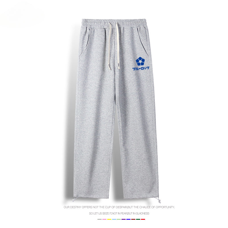 Casual Anime Logo Drawstring Sweatpants