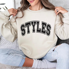 Casual Styles Letter Print Crew Neck Sweatshirt