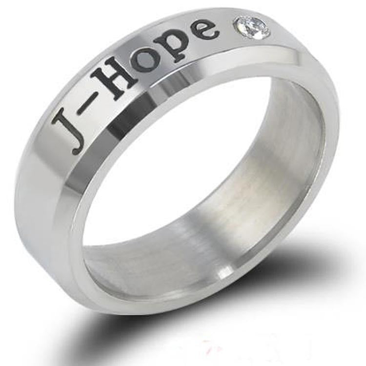 KPOP Stainless Steel Letter Ring