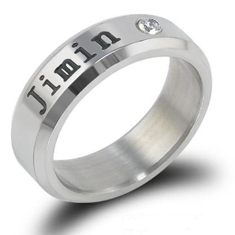 KPOP Stainless Steel Letter Ring