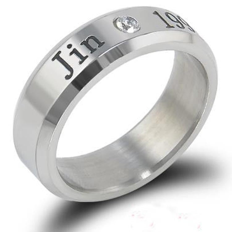 KPOP Stainless Steel Letter Ring