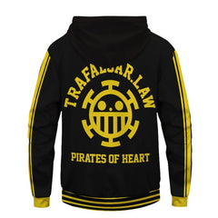 Trendy Men's Trafalgar Law Digital Print Cosplay Hoodie