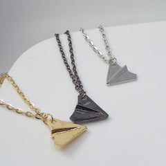 Creative 1D Paper Plane Retro Necklace