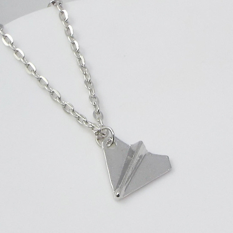 Creative 1D Paper Plane Retro Necklace