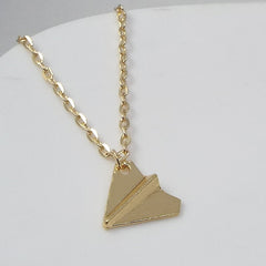 Creative 1D Paper Plane Retro Necklace