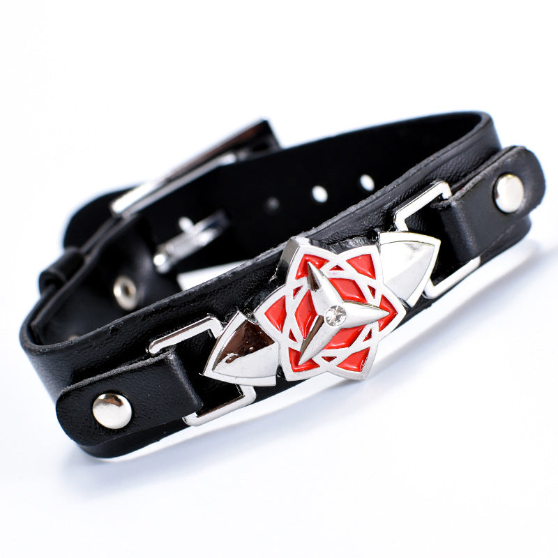 Punk Style Anime Logo Leather Bracelet